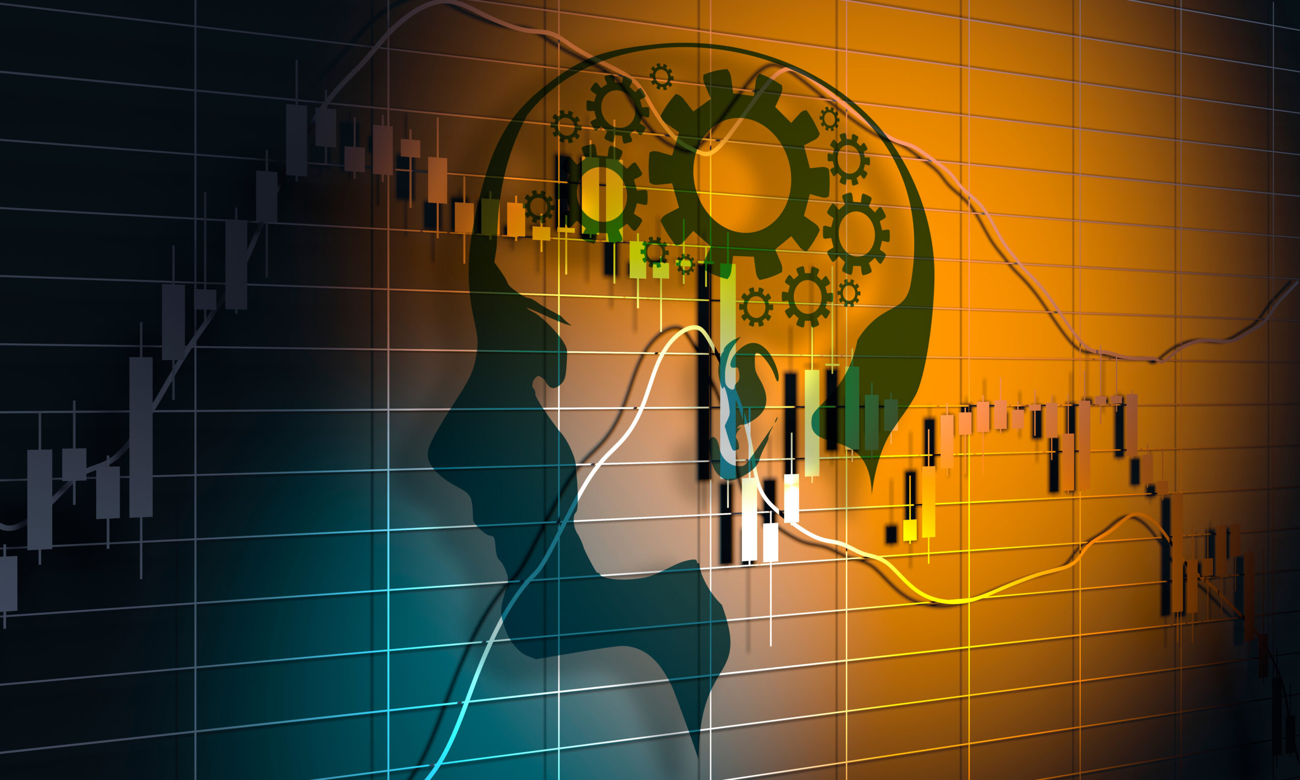 Candlestick stock exchange background